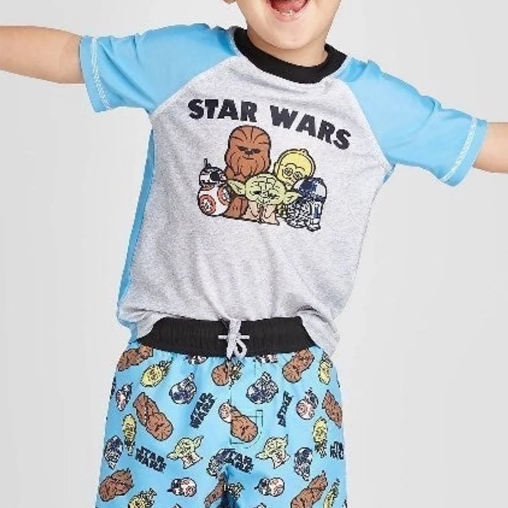 NWT Star Wars Rash Guard Swim Shirt Top
